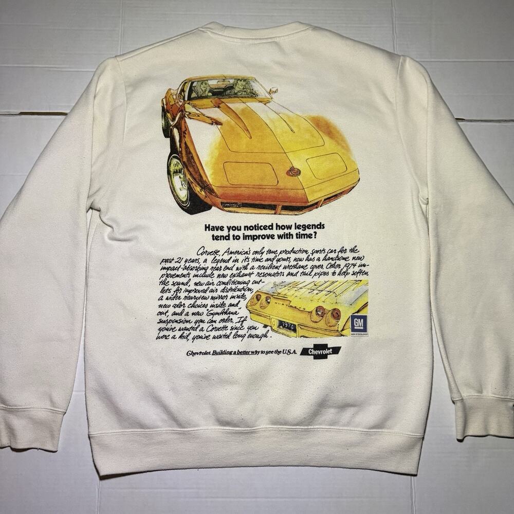 Women’s White Corvette Sweater L